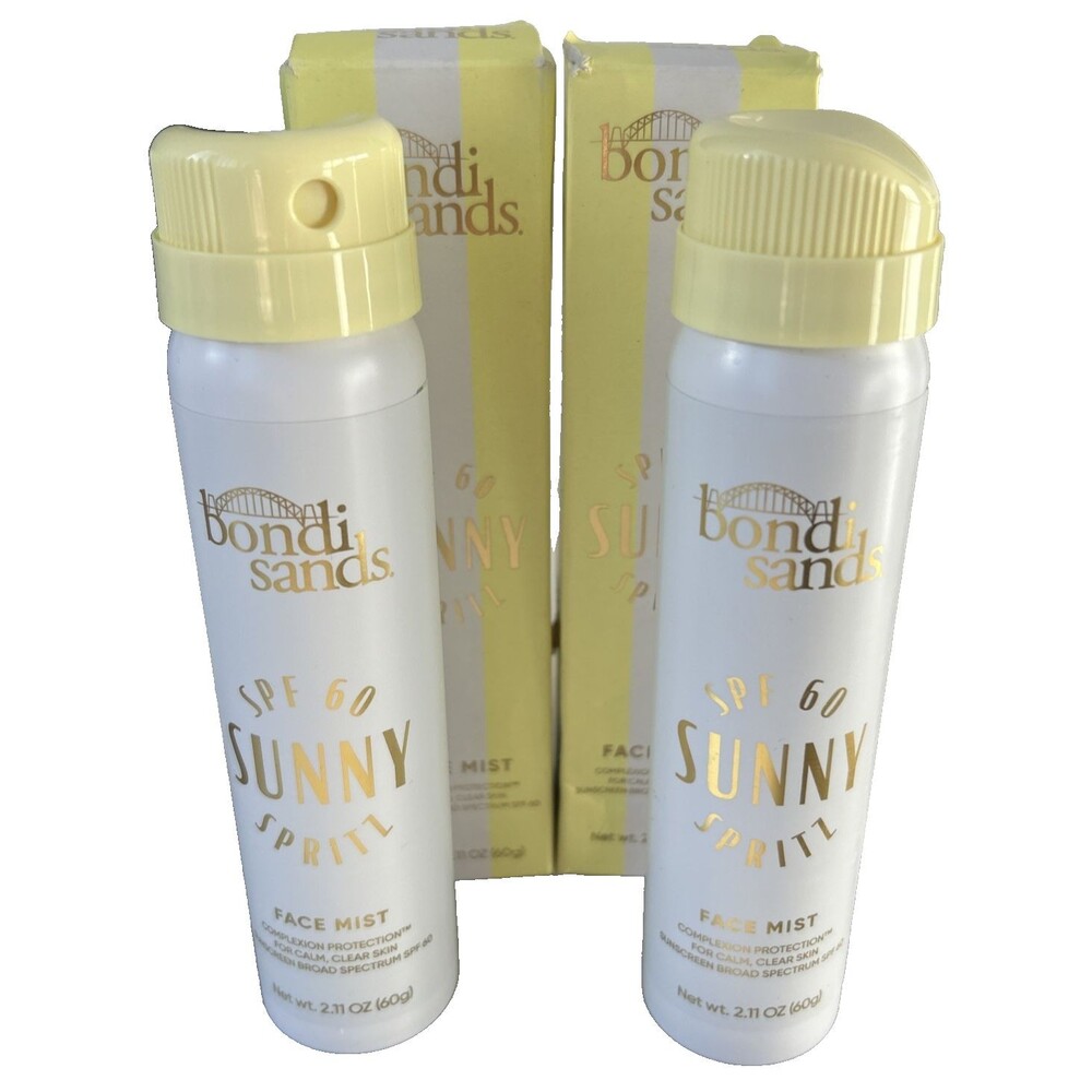 Bondi Sands LOT OF 2 -Sunscreen Broad Spectrum SPF 60  Face Mist/Spritz 60g NEW